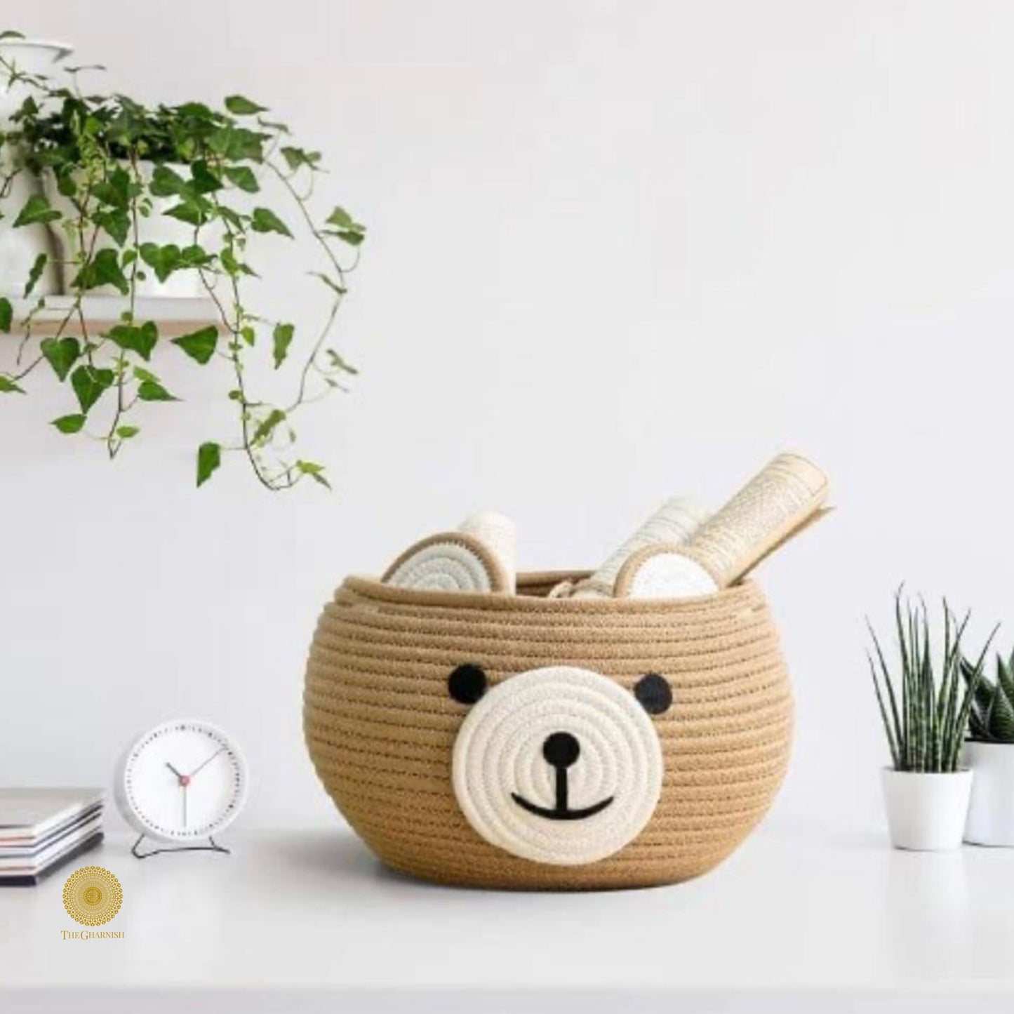 Rabbit Style Multipurpose Storage Basket - The Gharnish - A Unit of Satkala Creations
