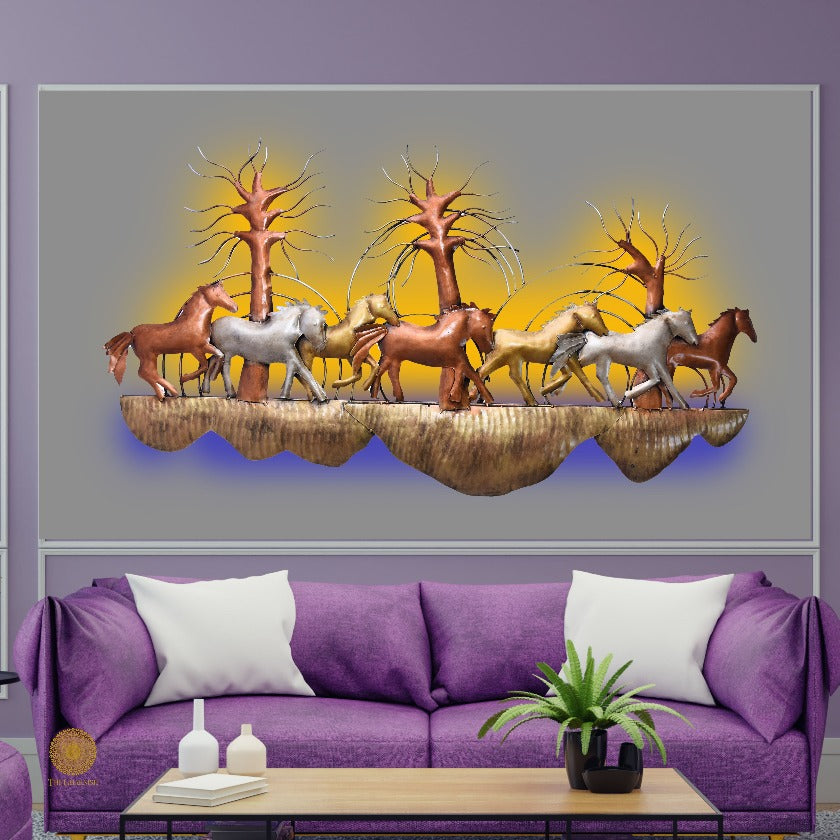 Herd of Horses Wall Art - The Gharnish - A Unit of Satkala Creations