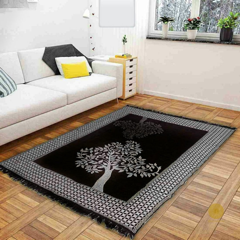 Chennile Tree Printed Carpet - The Gharnish - A Unit of Satkala Creations