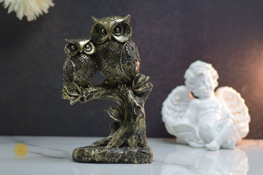 Antique Good Luck Owl Set of 2 - The Gharnish - A Unit of Satkala Creations