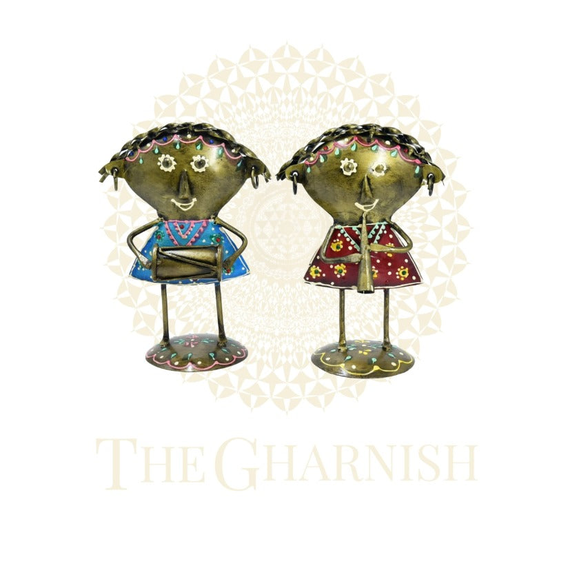 Antique Doll Musician Set of 5 - The Gharnish - A Unit of Satkala Creations