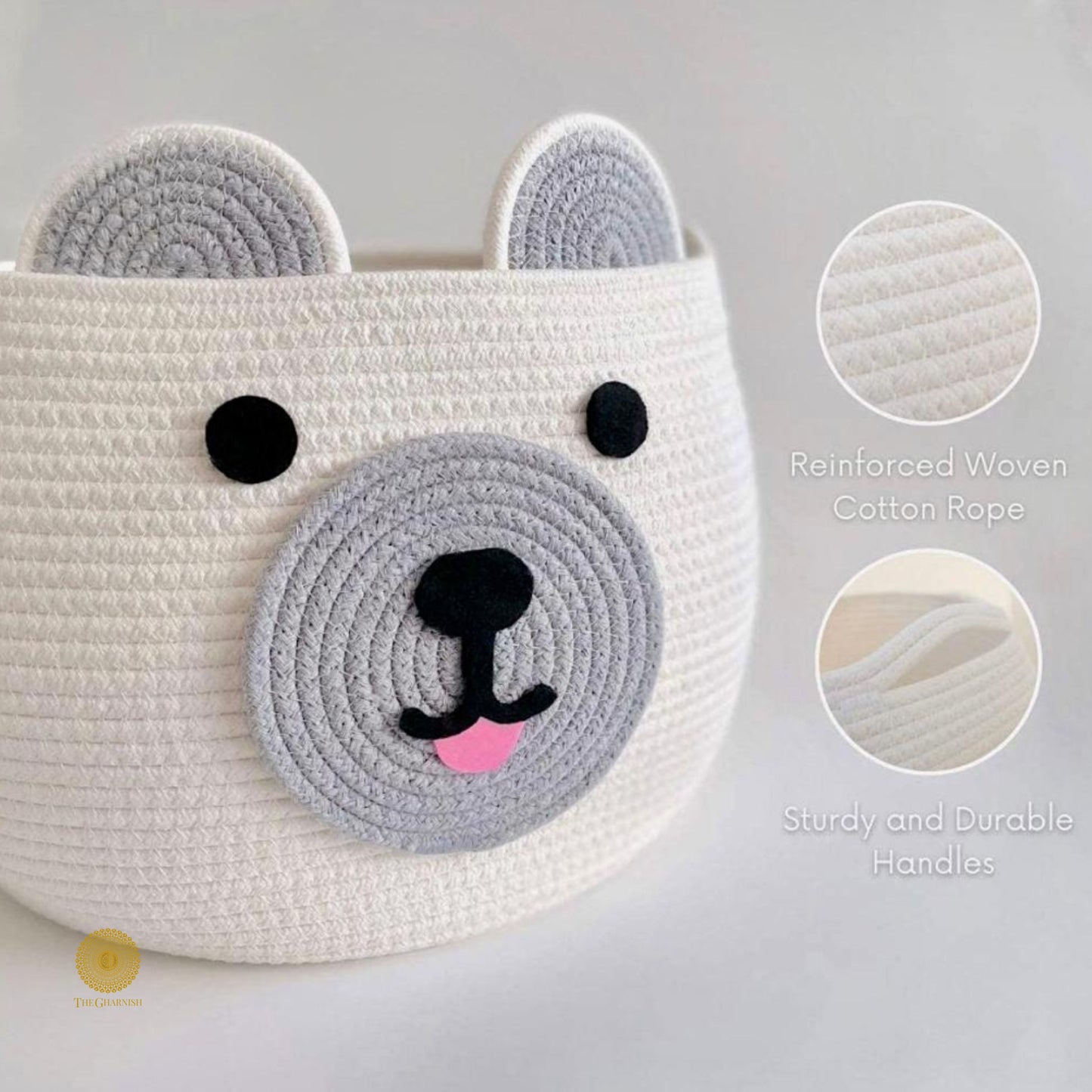 Rabbit Style Multipurpose Storage Basket - The Gharnish - A Unit of Satkala Creations