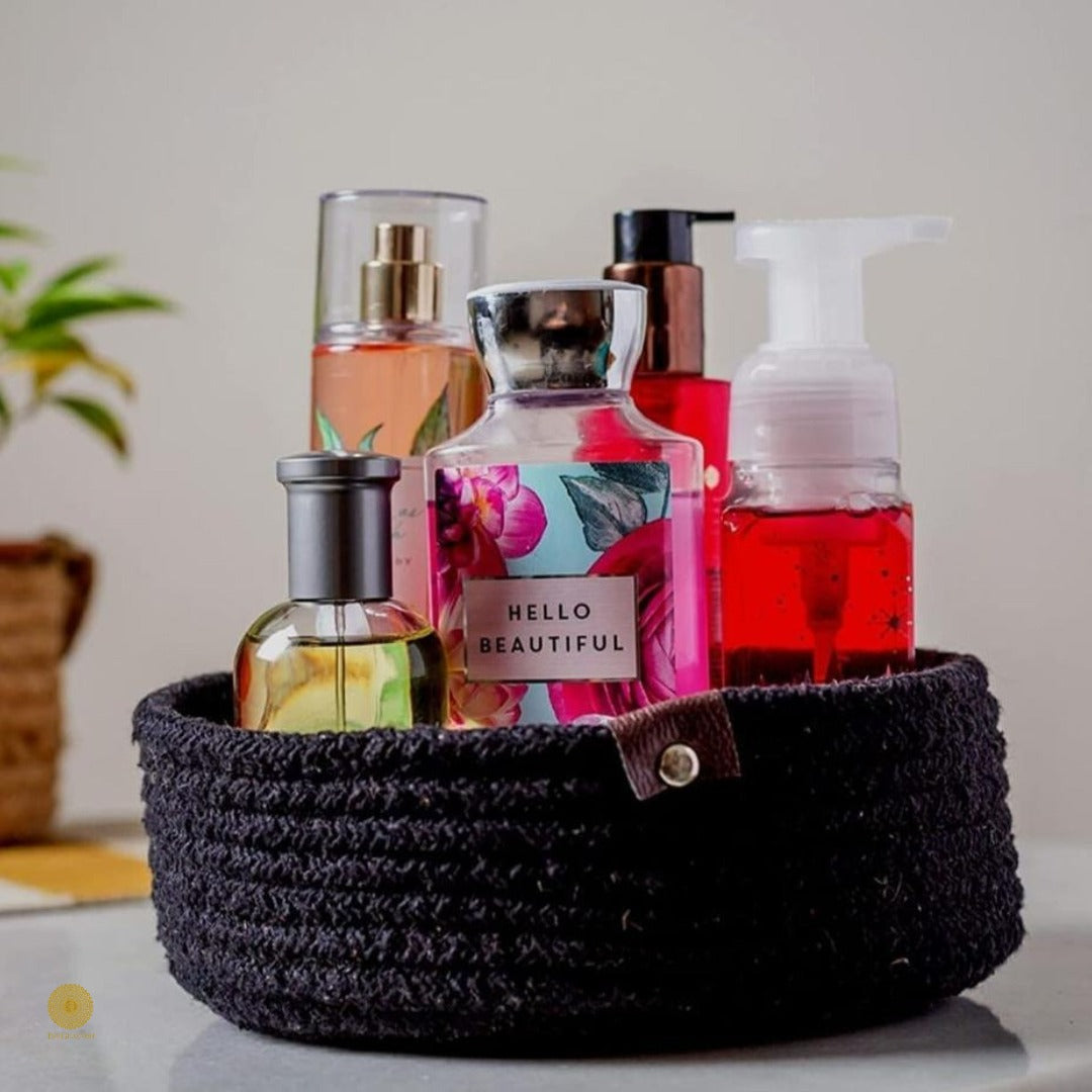 Mini Rope Handwoven Shelf Basket - The Gharnish - A Unit of Satkala Creations