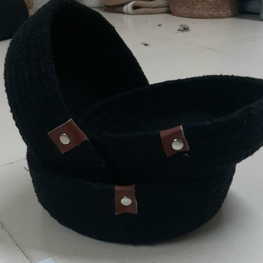 Mini Rope Handwoven Shelf Basket - The Gharnish - A Unit of Satkala Creations