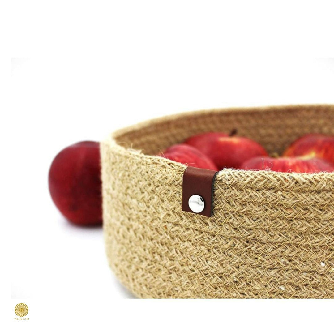 Mini Rope Handwoven Shelf Basket - The Gharnish - A Unit of Satkala Creations