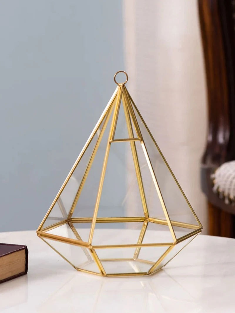 Diamond Glass Hanging Terrarium - The Gharnish - A Unit of Satkala Creations