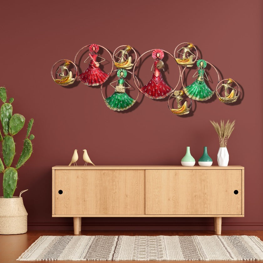 9 Musician Doll Metallic Wall Art - The Gharnish - A Unit of Satkala Creations