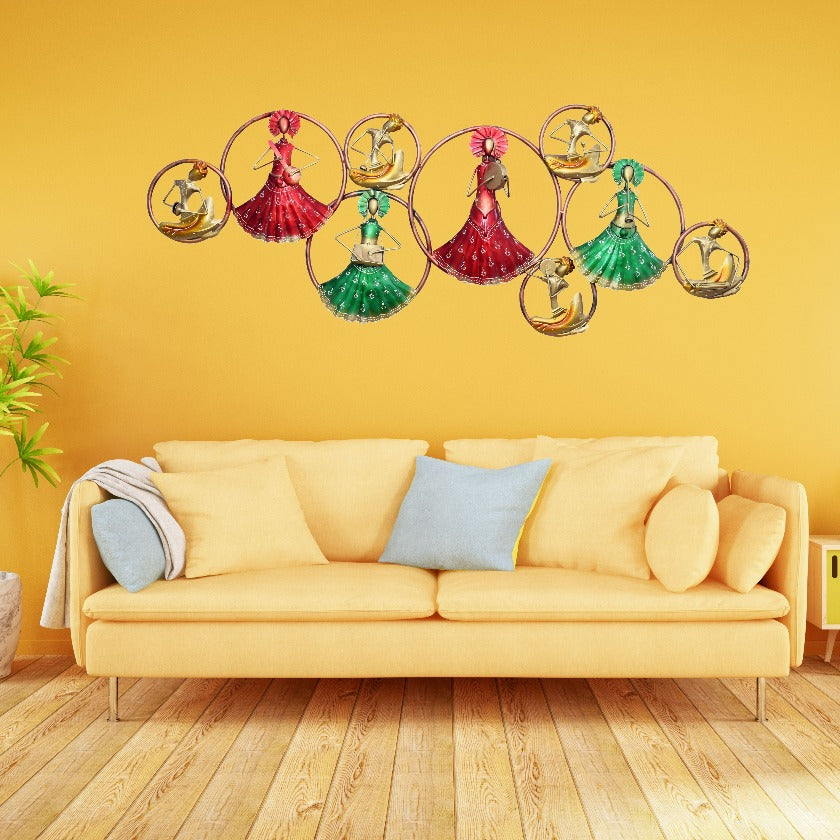 9 Musician Doll Metallic Wall Art - The Gharnish - A Unit of Satkala Creations