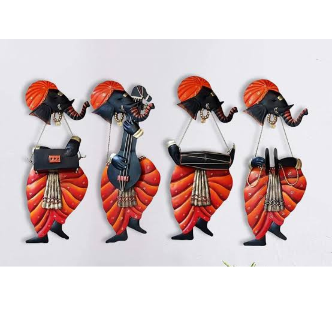 Ganesh Ji Musical Avatar Wall Accent - The Gharnish - A Unit of Satkala Creations