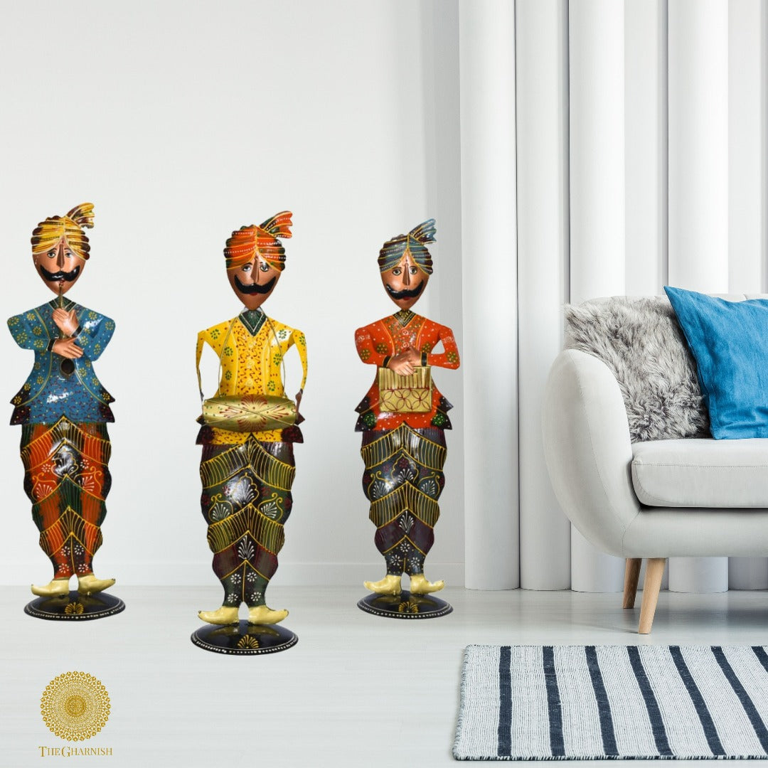 Punjabi Musician Set of 3 - The Gharnish - A Unit of Satkala Creations