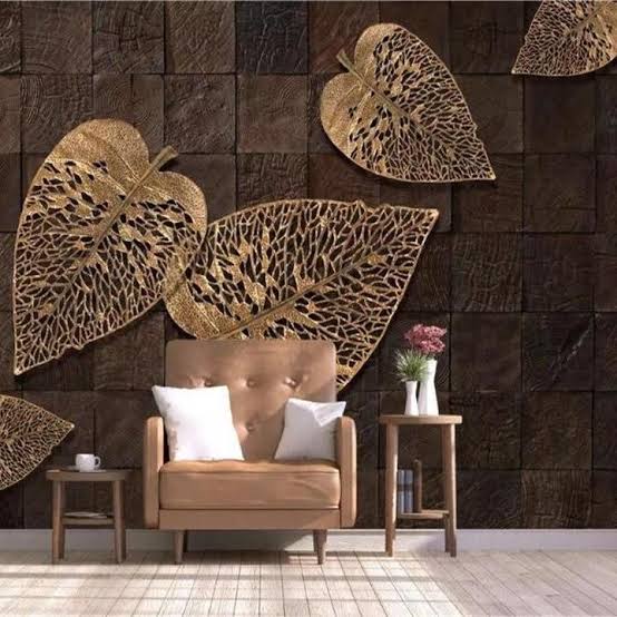 3 Metal Leaf Wall Art (30, 24, 18 Inches) - The Gharnish - A Unit of Satkala Creations
