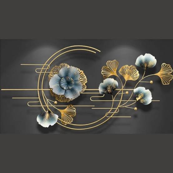 Half Ring Flower Wall Art (48 x 24 Inches) - The Gharnish - A Unit of Satkala Creations