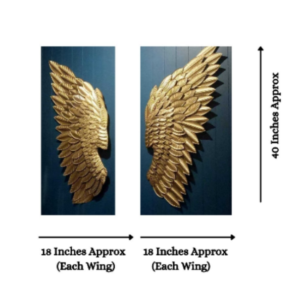 2 Metallic Wings (18 x 40 Inches) - The Gharnish - A Unit of Satkala Creations