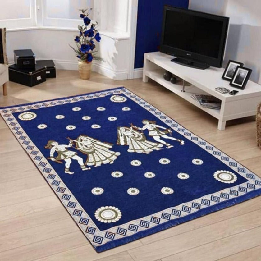 Chennile Panel Design Carpet - The Gharnish - A Unit of Satkala Creations
