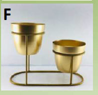 Set of 2 jointed planters by TheGharnish, 10x8 inches, featuring adjustable joints for versatile plant display and decorative gardening.