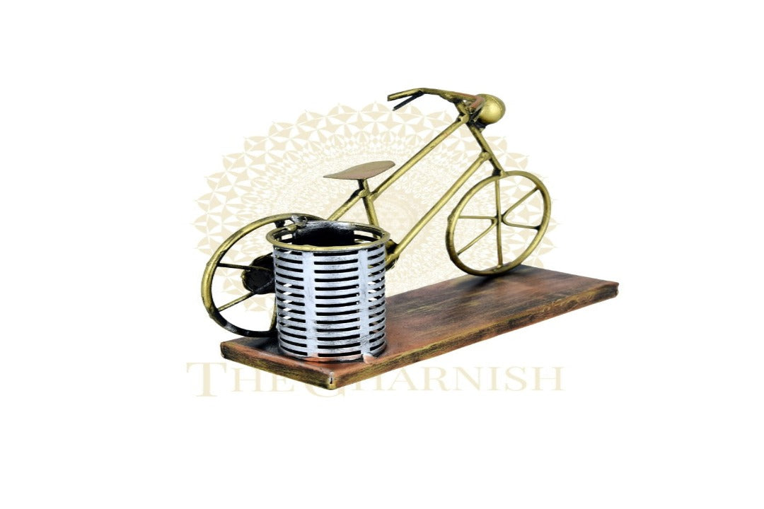 2 Tier Antique Cycle Pen Stand - The Gharnish - A Unit of Satkala Creations