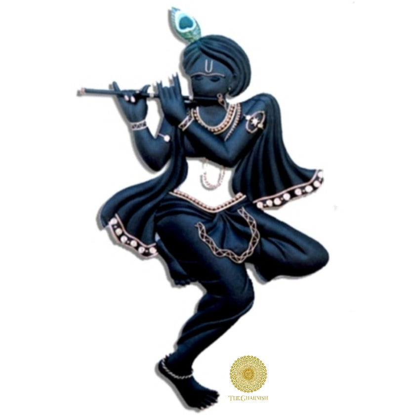 Krishna Murari Metallic Wall Art - The Gharnish - A Unit of Satkala Creations