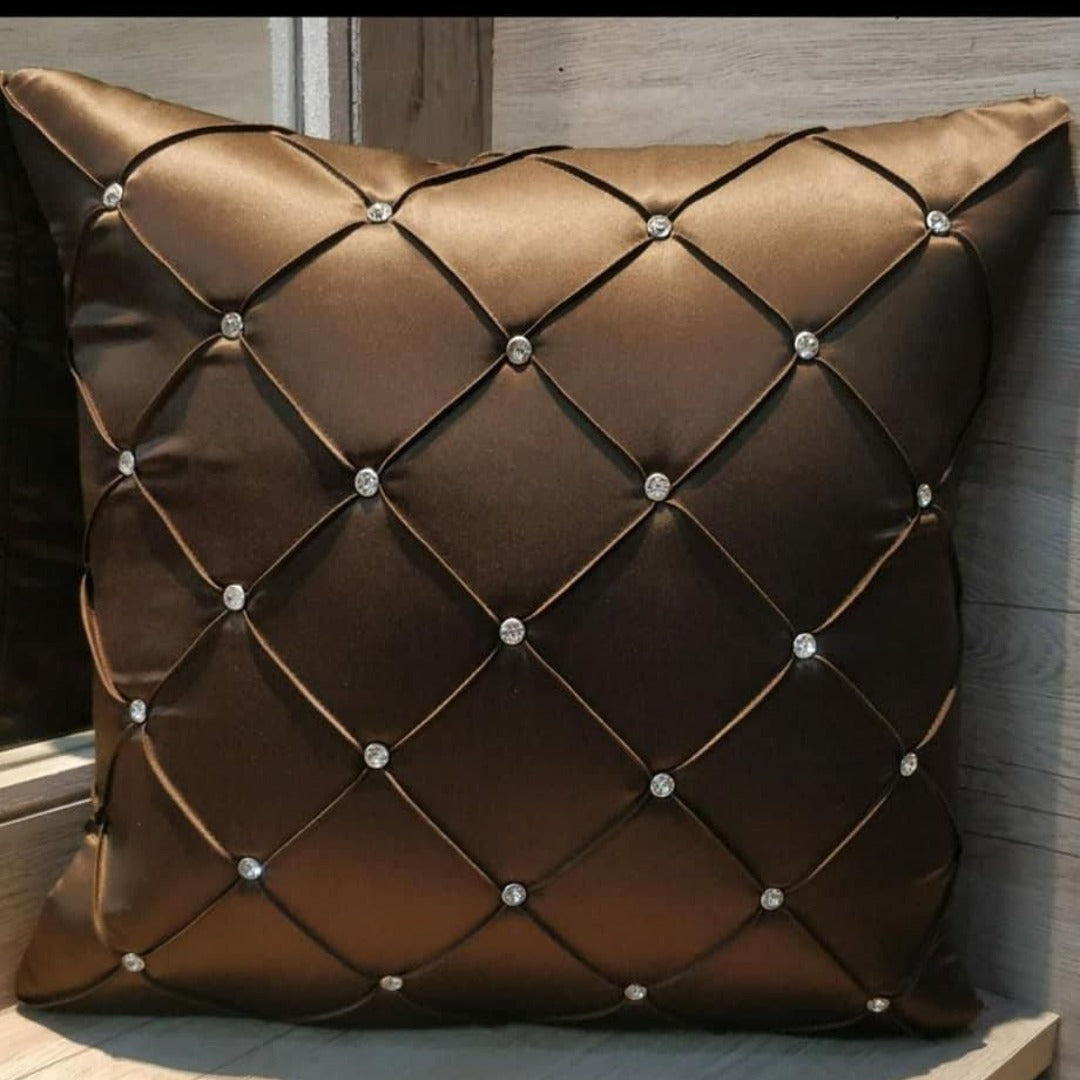 Pearl and Beaded Cushion Covers - Set of 5 - The Gharnish - A Unit of Satkala Creations