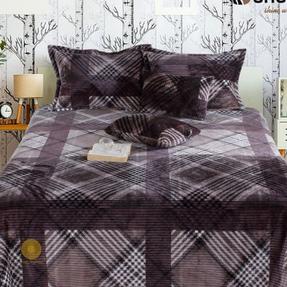 MAPPLE  HEAVY IMPORTED FLANNEL FABRIC 5PCS SET WINTER SERIES