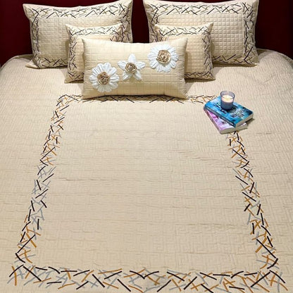 King Size 6 Pcs Quilted Bedcovers Set - The Gharnish - A Unit of Satkala Creations