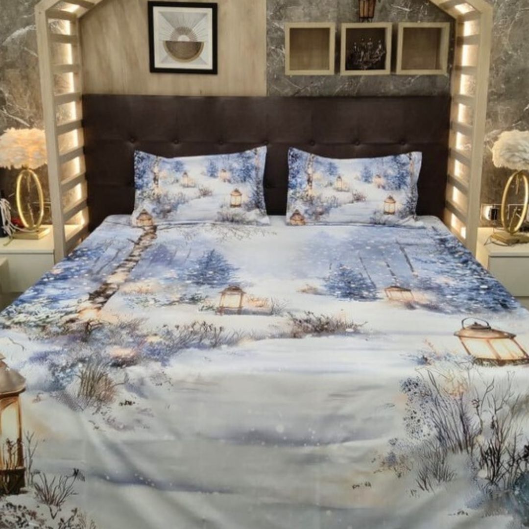 Snow Heaven 3pcs Bedsheet Set / Designer collection for kids room