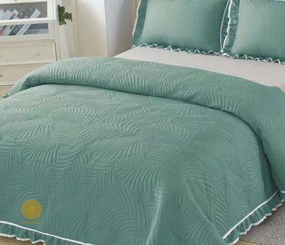 Ultrasonic Premium Bedding Set With Lace and Frill