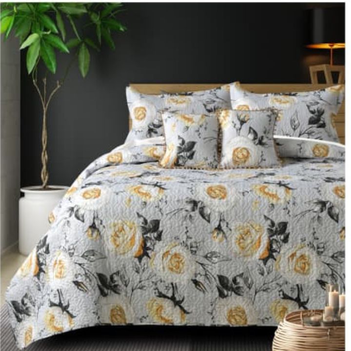 Premium The Gharnish 5-piece quilted bedding set with intricate patterns and soft fabric for a stylish bedroom decor.