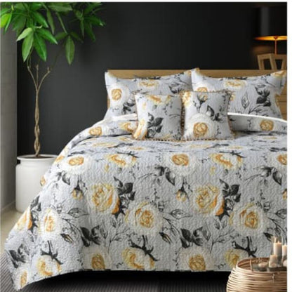 Premium The Gharnish 5-piece quilted bedding set with intricate patterns and soft fabric for a stylish bedroom decor.