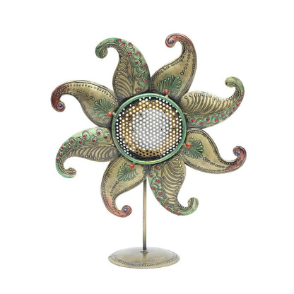 Metal Sun Flower Table Candle Holder