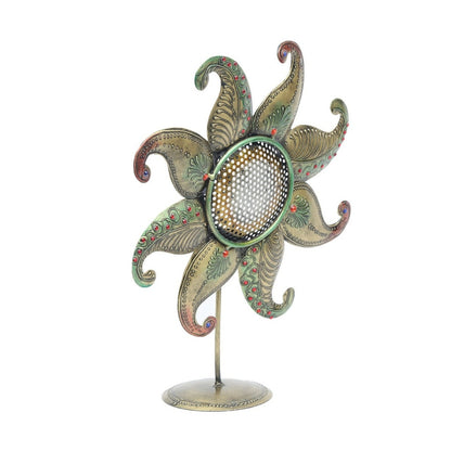 Metal Sun Flower Table Candle Holder