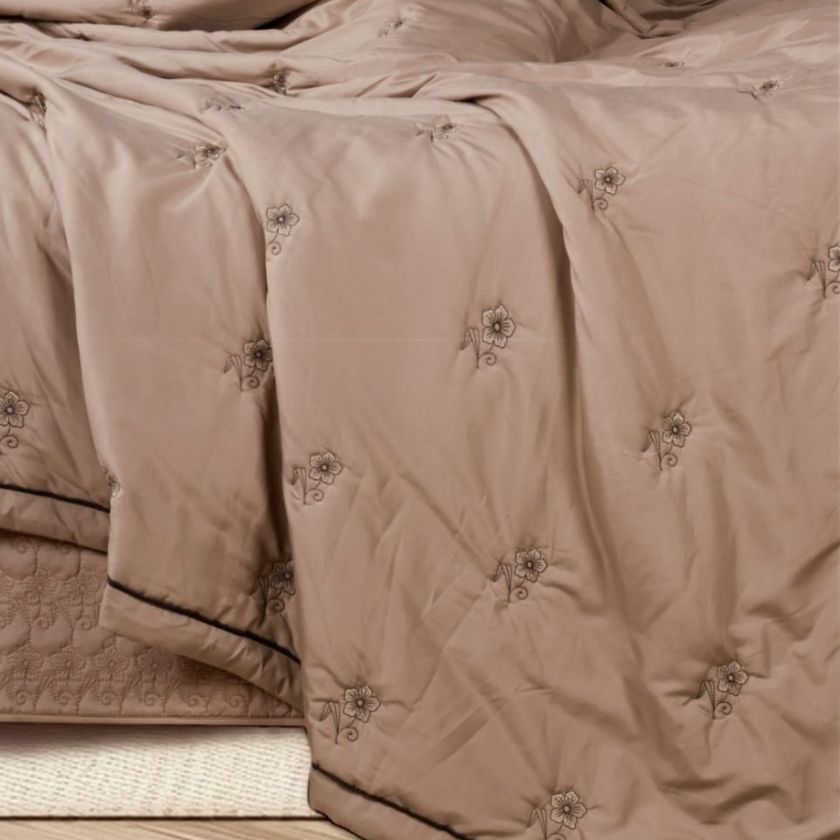 Flora 6-piece luxury wedding bedding set by The Gharnish, featuring elegant floral design in soft, plush fabric.