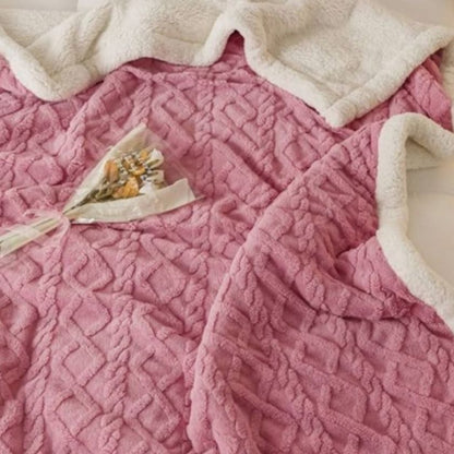 Premium Quality Imported Knitted Sherpa Blanket - The Gharnish - A Unit of Satkala Creations