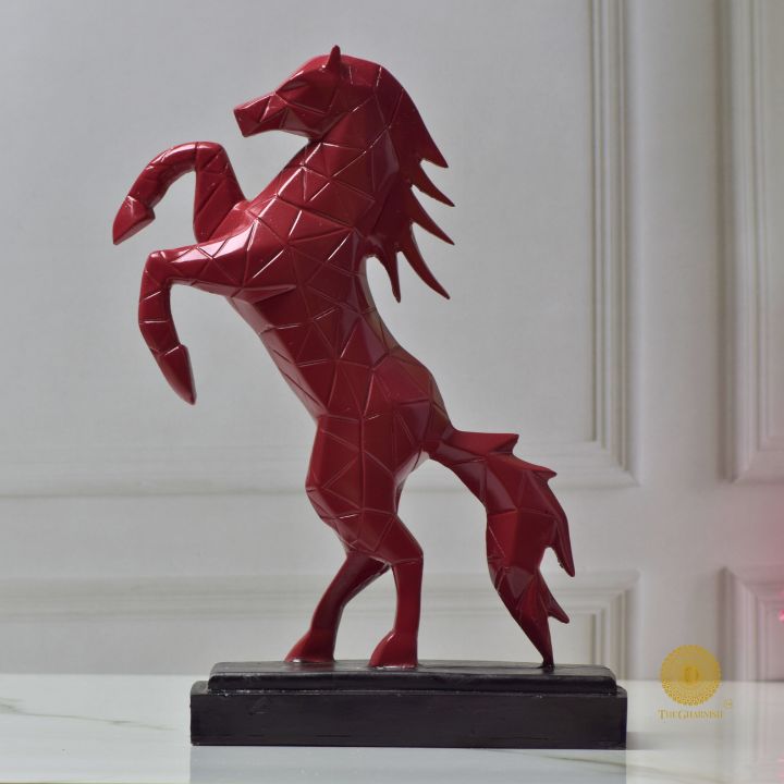 Jumping Stallion Horse resin Statue