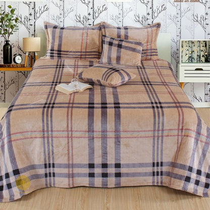 MAPPLE  HEAVY IMPORTED FLANNEL FABRIC 5PCS SET WINTER SERIES