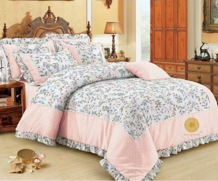 Lavida Reversible Supersoft 4 Pcs Comforter Set With Frill