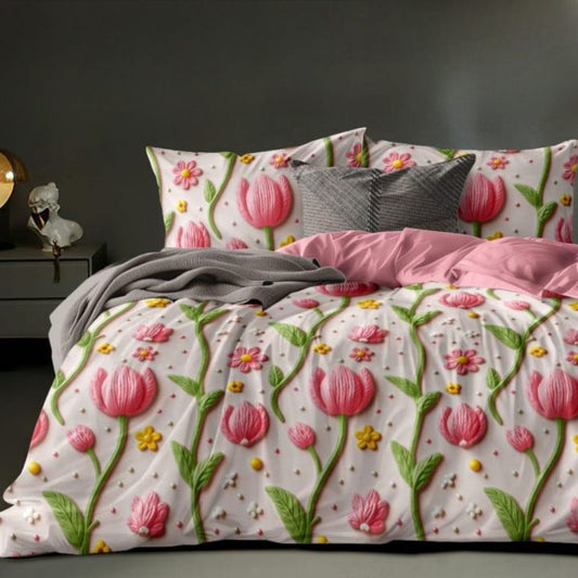 Super King Size 7D Digital Prints Bedsheet Set - The Gharnish - A Unit of Satkala Creations