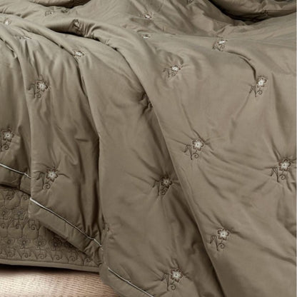 Luxury Flora 6-piece wedding bedding set by The Gharnish, featuring elegant floral patterns and soft, high-quality fabric.