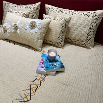 King Size 6 Pcs Quilted Bedcovers Set - The Gharnish - A Unit of Satkala Creations