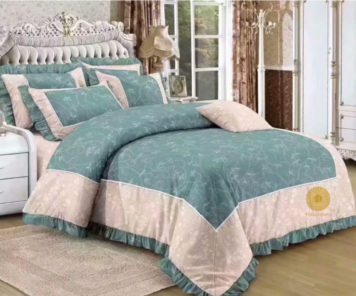 Lavida Reversible Supersoft 4 Pcs Comforter Set With Frill