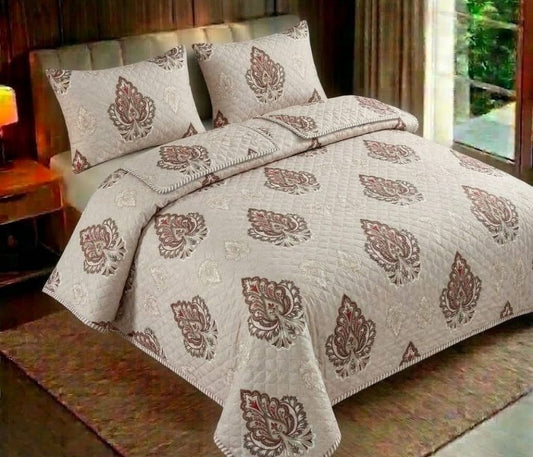 Reversible floral bedding set by The Gharnish with three pieces, featuring vibrant floral patterns on soft fabric for a cozy bedroom look.