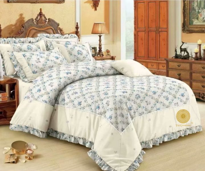 Lavida Reversible Supersoft 4 Pcs Comforter Set With Frill