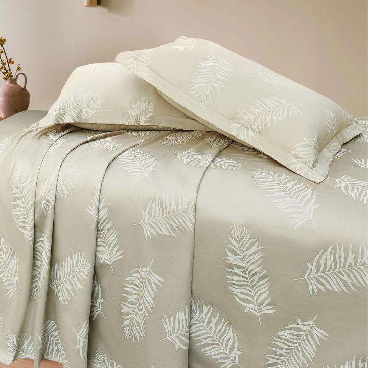 Egyptian Cotton 400 TC king size Bedsheet set of 3 - The Gharnish - A Unit of Satkala Creations