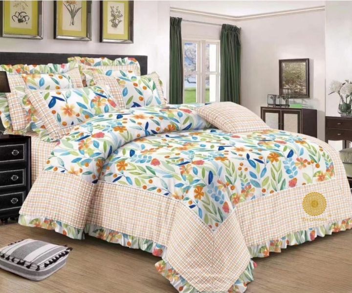 Lavida Reversible Supersoft 4 Pcs Comforter Set With Frill