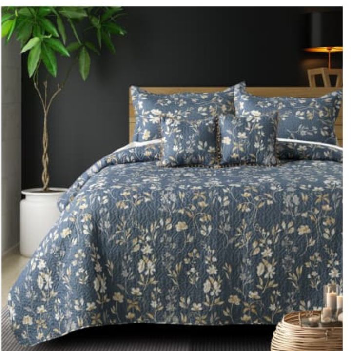 Premium & Imported 5 Pcs Quilted Bedcover Set - The Gharnish - A Unit of Satkala Creations