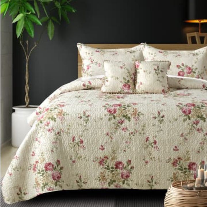 Premium & Imported 5 Pcs Quilted Bedcover Set - The Gharnish - A Unit of Satkala Creations