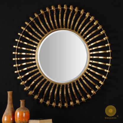 African Daisy Metallic Wall Mirror (24 Inches)