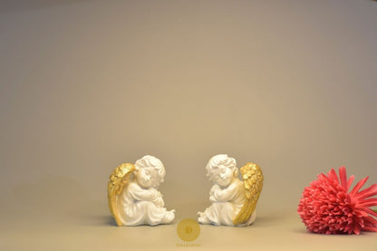 Golden Wings Angel Figurine - Set of 2