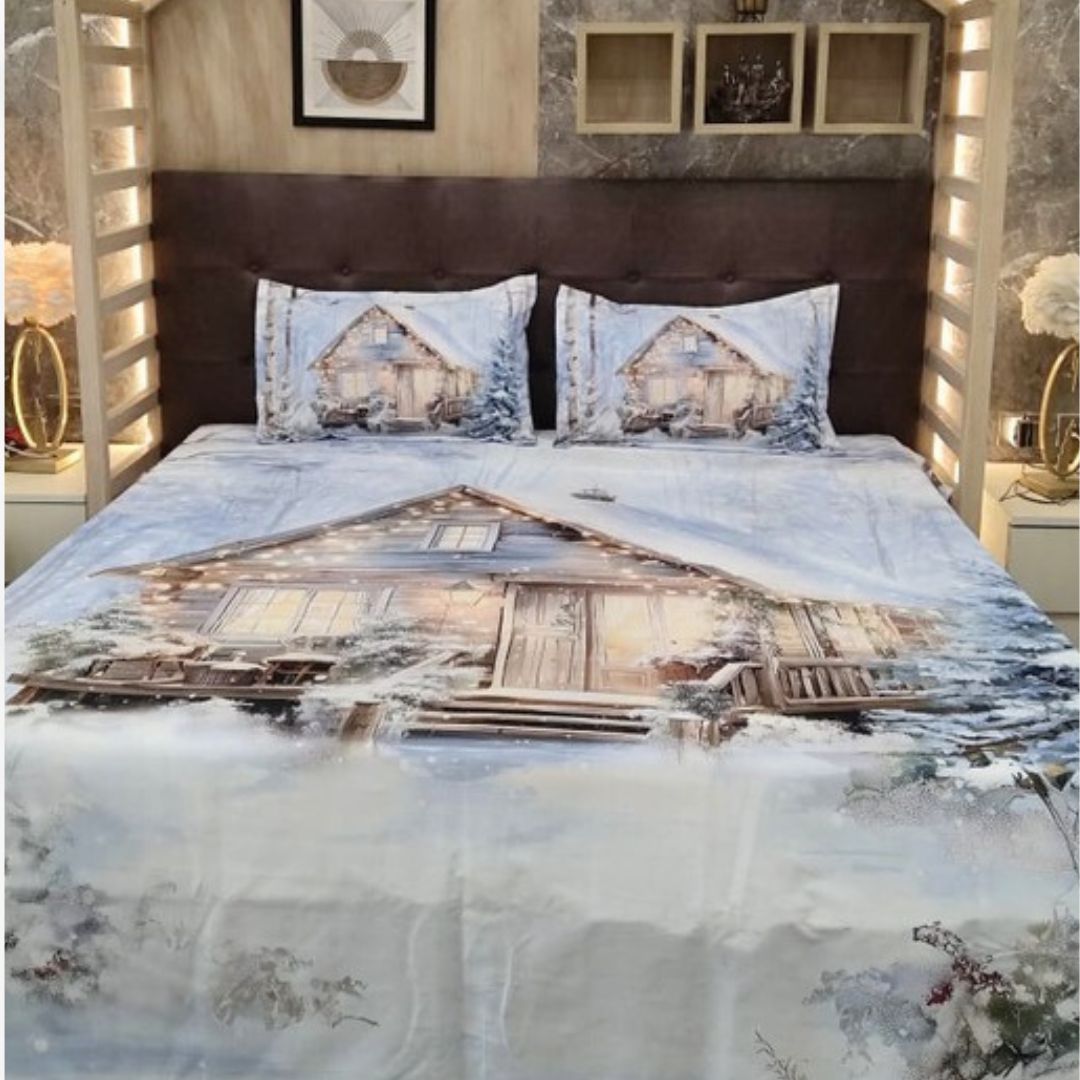 Snow Heaven 3pcs Bedsheet Set / Designer collection for kids room