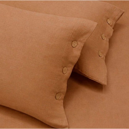 Organic muslin cotton king size bedding set from The Gharnish, featuring soft, breathable fabric and elegant design.