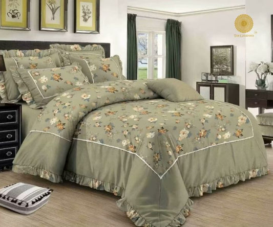 Lavida Reversible Supersoft 4 Pcs Comforter Set With Frill